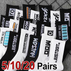 Polyester Elastane Casual Crew Socks