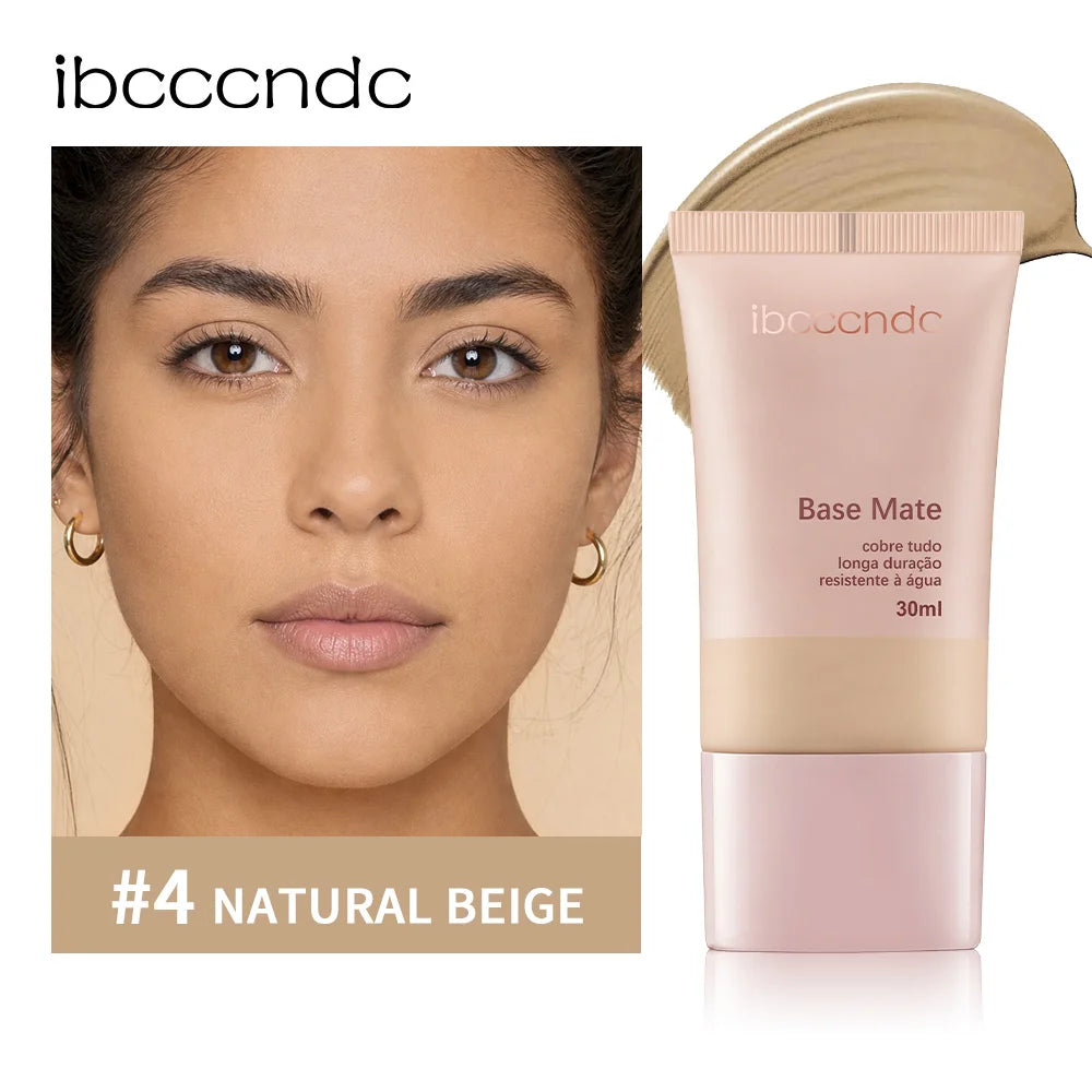 Liquid Matte Foundation Natural Waterproof Coverage Face Makeup - 24