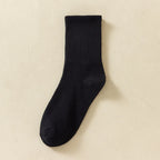 Polyester Mid Tube Casual Striped Women Socks 6 Pairs