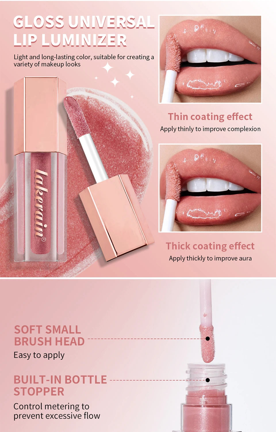 Shimmering Moisturizing Liquid Lip Gloss Lip Tint