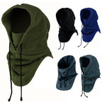 Cotton Polyester Fleece Thermal Hooded Neck Warmer Winter Hat