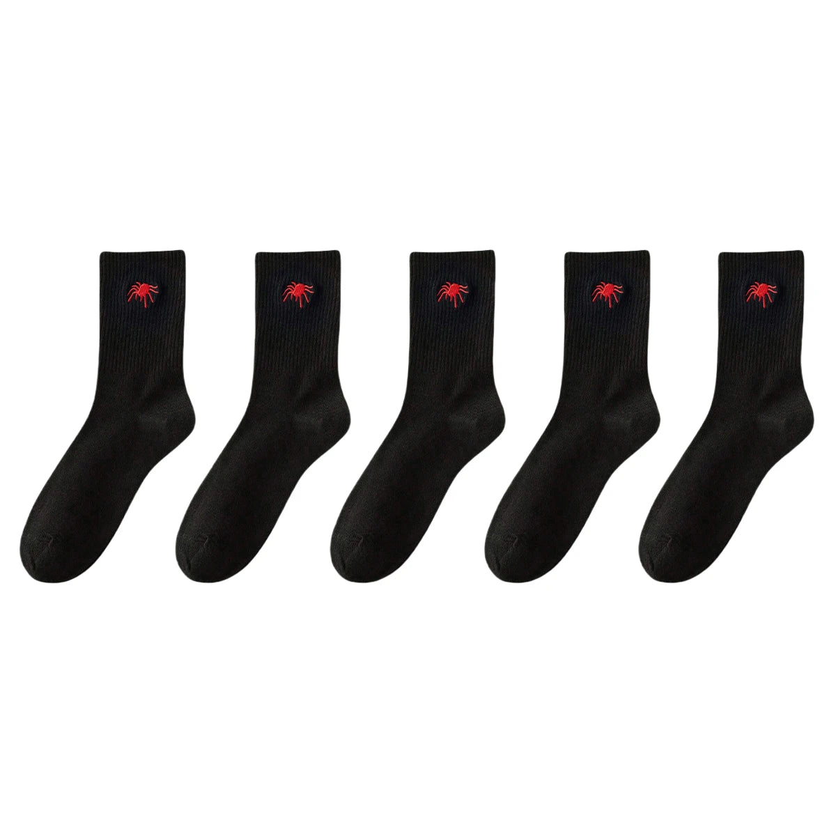 Polyester Elastane Knit Crew Socks - 9