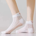 Polyester Elastane Low Cut Mesh Socks