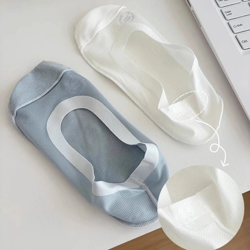 Cotton Elastane Blend Low Cut Invisible Socks - 4