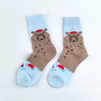 Cotton Blend Capybara Crew Socks