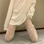 Floral Pattern Polyester Elastane Mesh Tights
