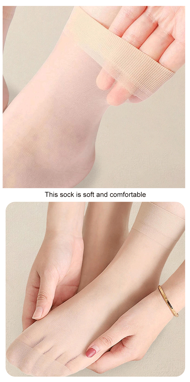 Polyester Elastane Blend Women Casual Mid Length Solid Color Socks - 10