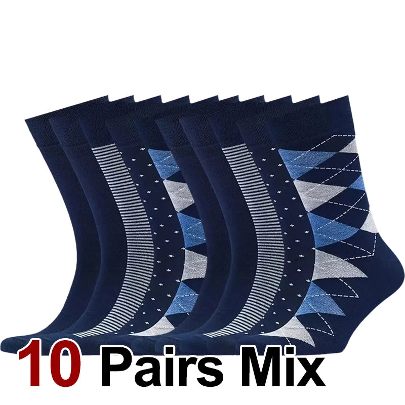 Polyester Elastane Men Business Mid Tube Socks