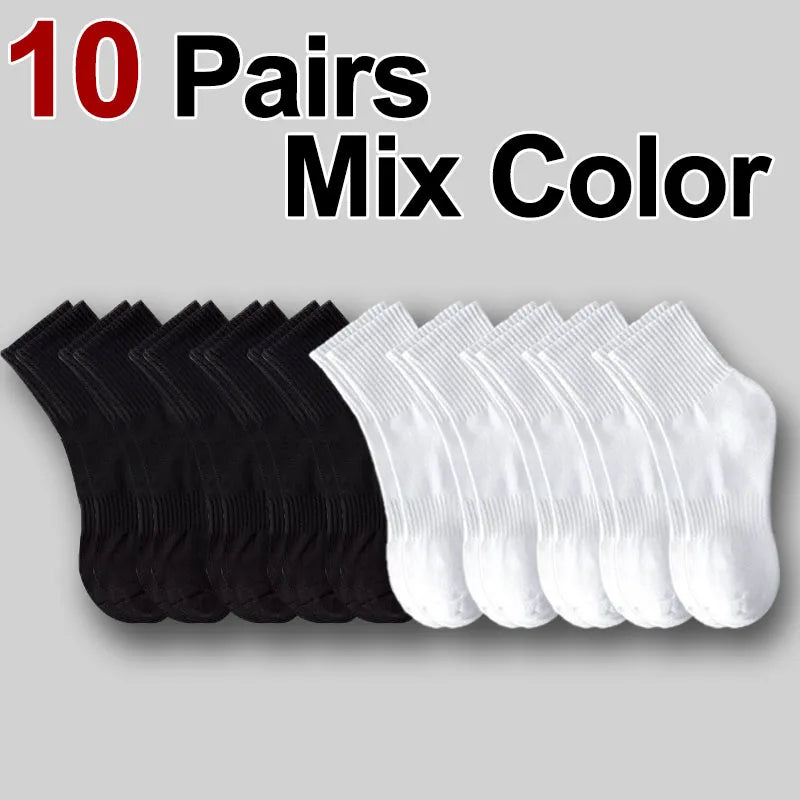 Polyester Blend Mid Calf Crew Socks Multipack