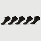 Bamboo Fiber Low Cut Ankle Socks Five Pair Set
