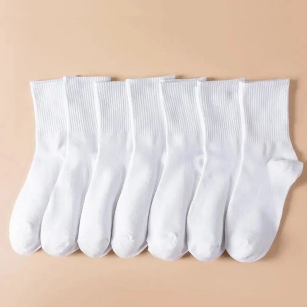 7 Pairs Polyester Elastane Mid Tube Casual Socks