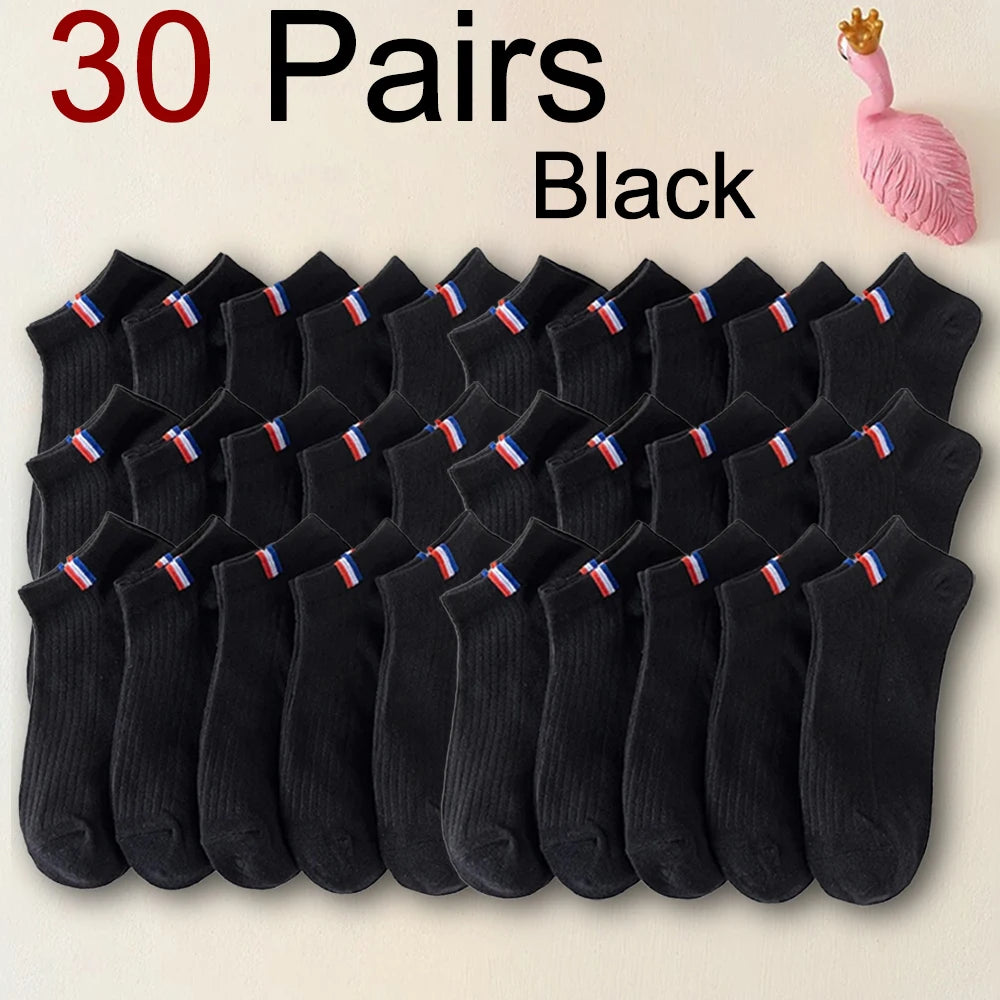 Men Breathable Polyester Ankle Socks Sports Invisible Casual Footwear - 21