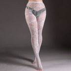 Geometric Lace Pattern Nylon Pantyhose