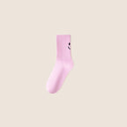 Smiling Face Nylon Polyester Knit Crew Socks