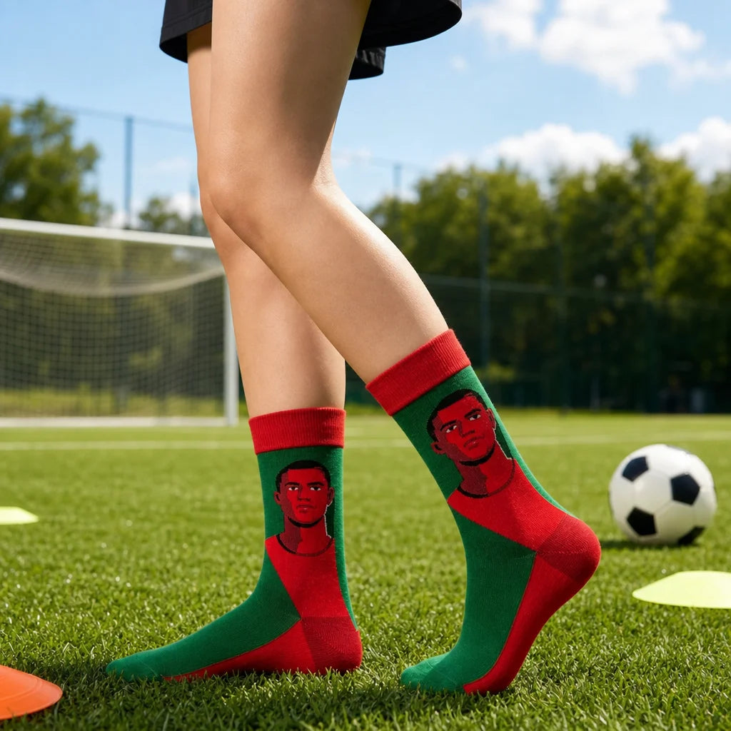 Cotton Polyester Knee High Athletic Socks