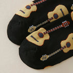 Polyester Guitar Pattern Mid Tube Casual Socks