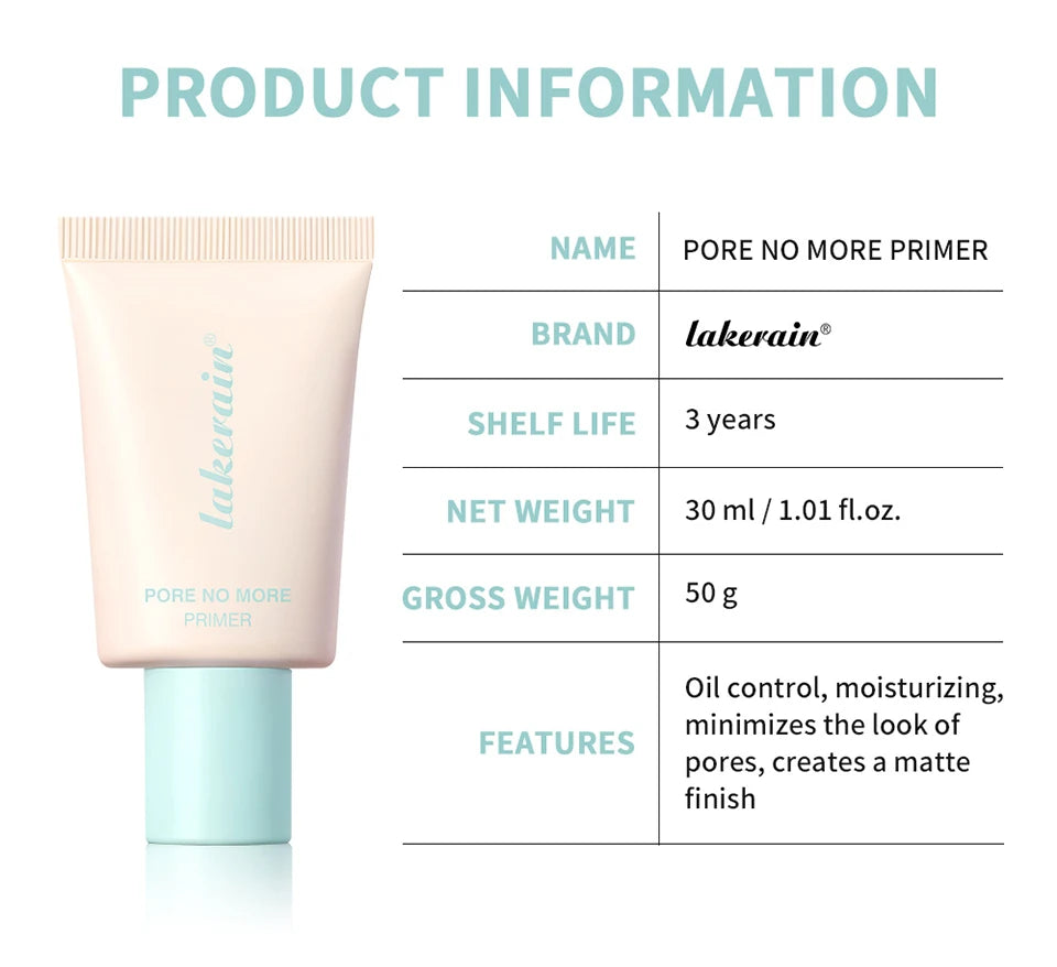 Cream Makeup Primer Pore Minimizing Oil Control Face Base