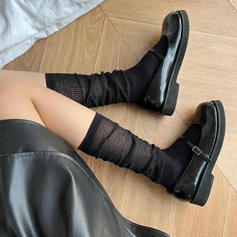 Polyester Lolita Style Long Stacked Stockings for Women