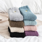 Thick Plush Coral Velvet Mid Tube Socks for Women