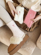Polyester Elastane Knit Mid Tube Casual Socks