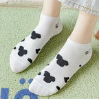 Polyester Elastane Cartoon Pattern Low Tube Socks