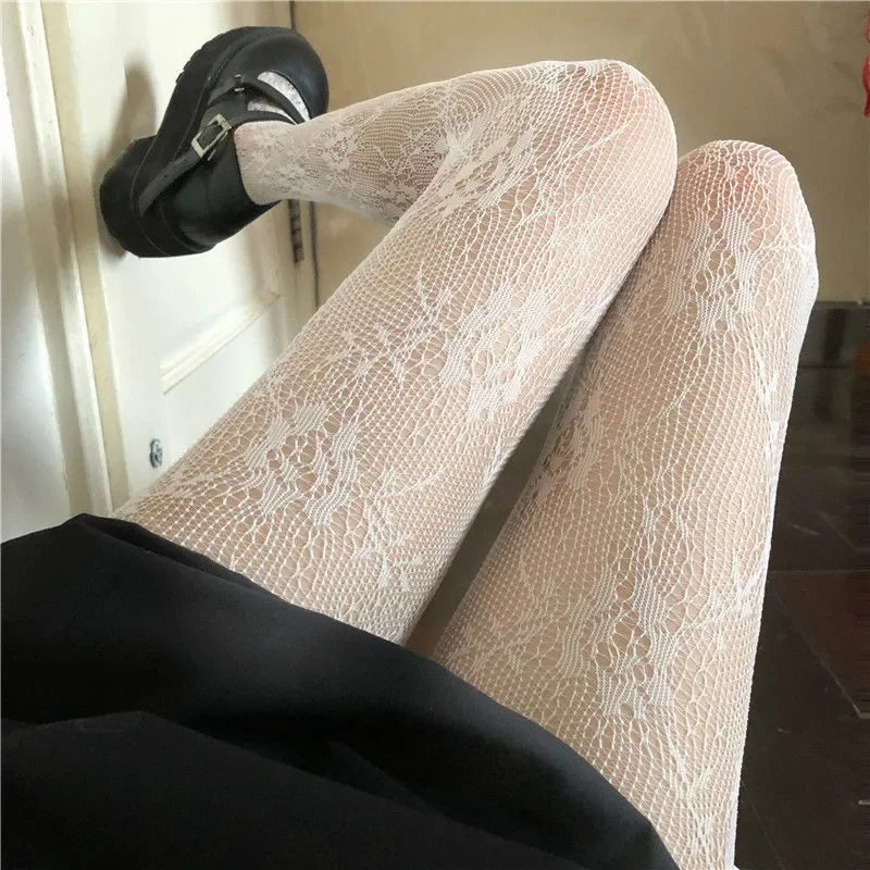 Heart Pattern Fishnet Nylon Pantyhose Tights - 20