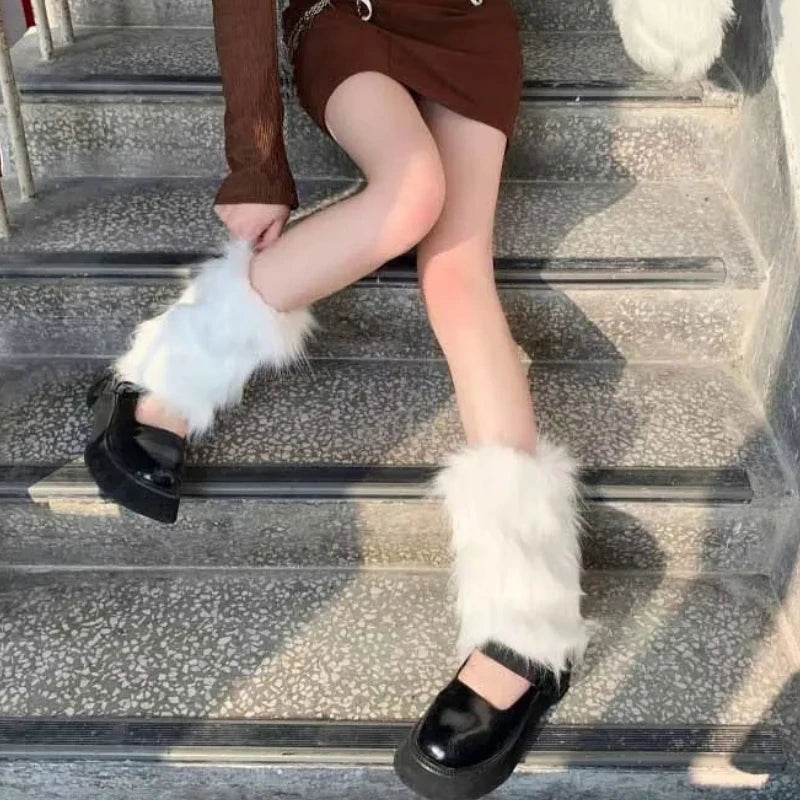 Polyester Knit Leg Warmers Women Fashion Foot Covers