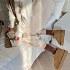 Thickened Polyester Mid Calf Knit Socks