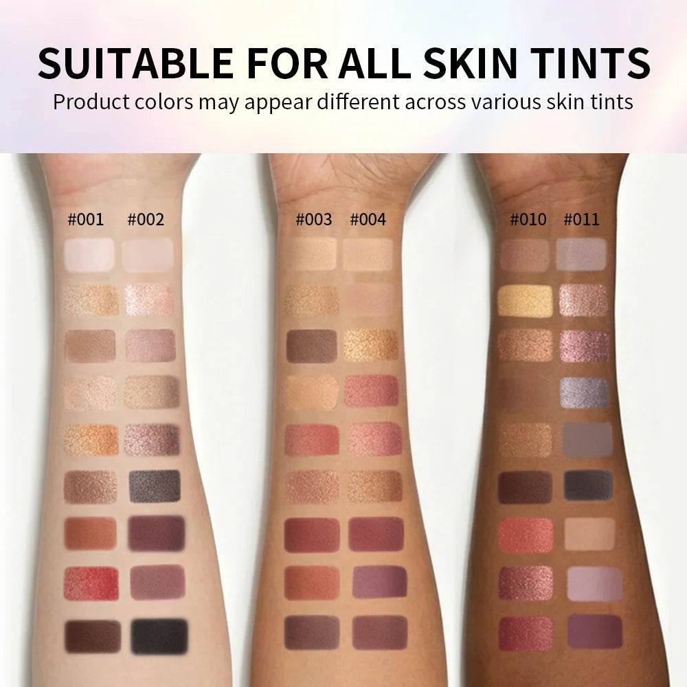 9 Shade Powder Eyeshadow Palette Matte And Glitter Makeup