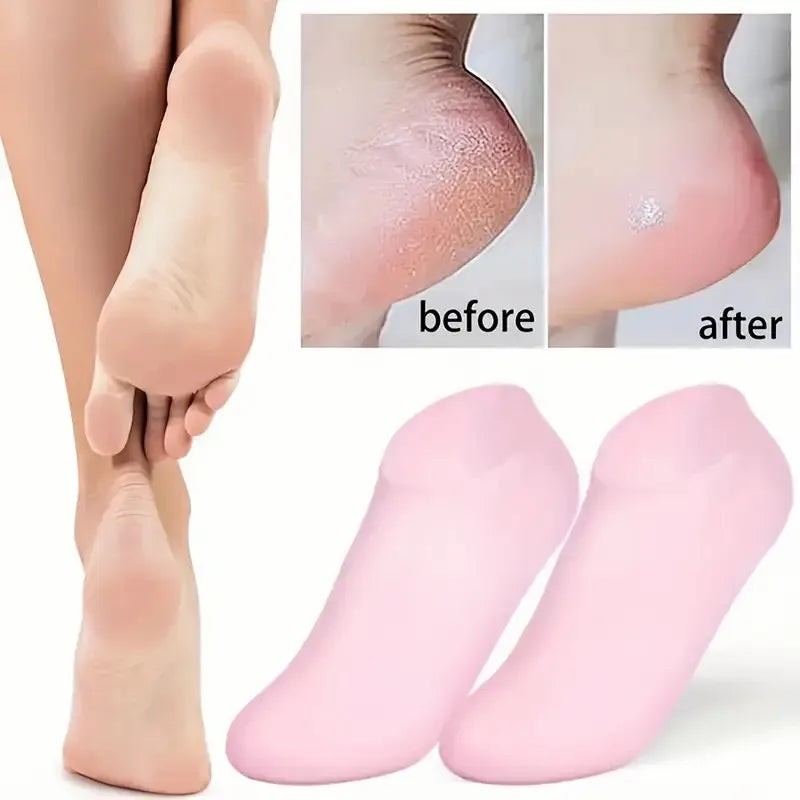 Silicone Moisturizing Socks for Dry Cracked Feet
