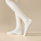Wool Blend Knit Knee High Socks