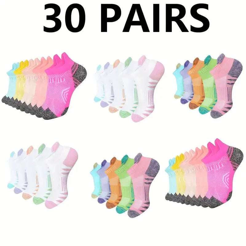 5 Pack Mens Polyester Blend Breathable Ankle Socks - 14