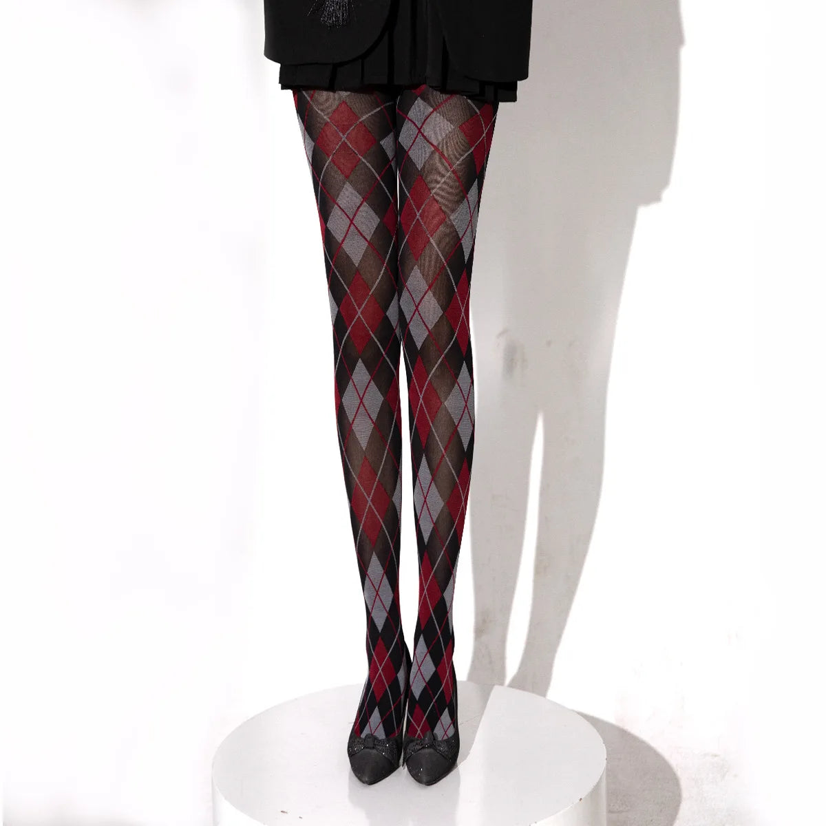Geometric Pattern Nylon Pantyhose Tights