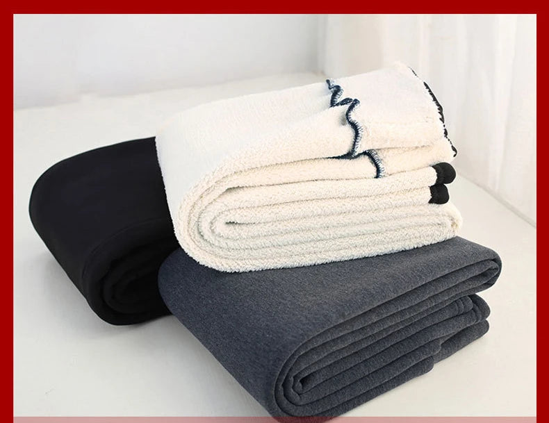 Polyester Fleece Lined High Waist Leggings
