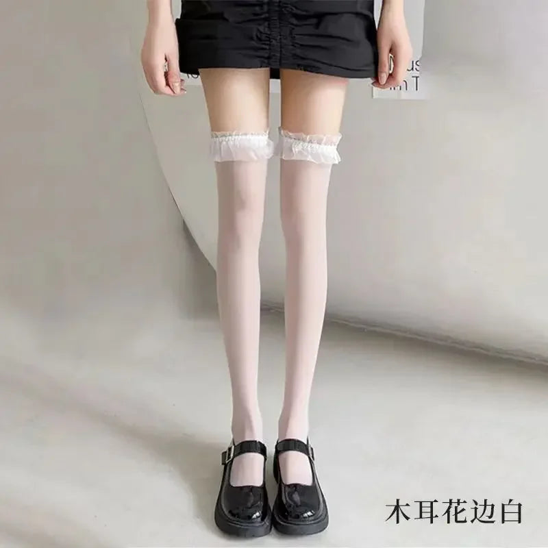 Nylon Thigh High Stockings For Women