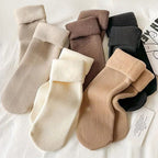 Thickened Thermal Women Socks Polyester Spandex Blend