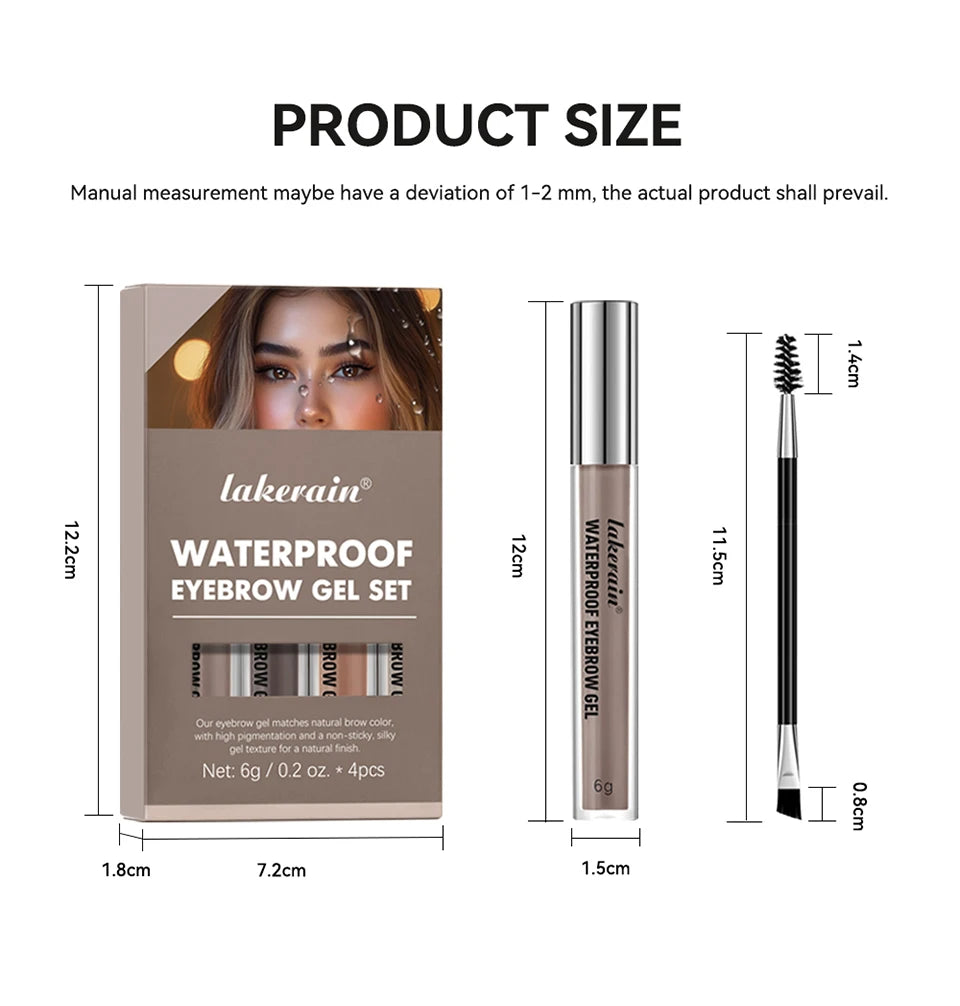 Waterproof Liquid Eyebrow Gel Set - 14