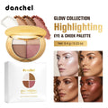 Powder Highlighter and Bronzer Face Makeup Palette
