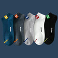 Polyester Elastane Mens Ankle Socks Casual Low Cut