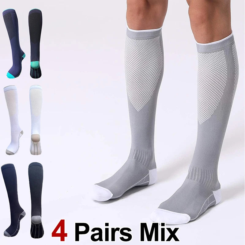 Nylon Polyester Compression Socks 20 30mmHg Circulation Support