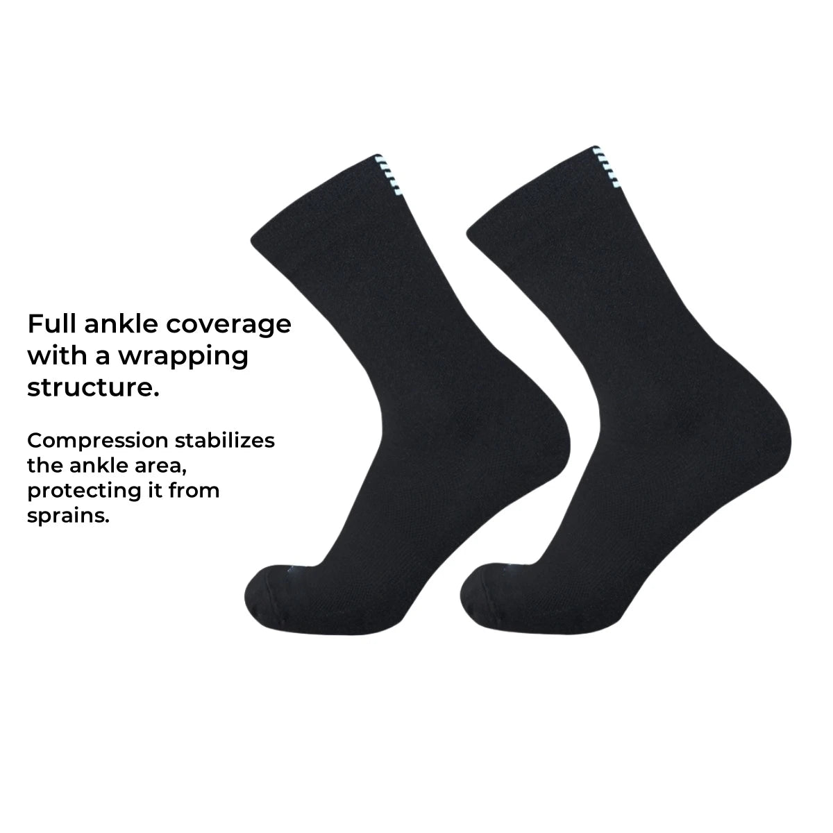 Polyester Elastane Cycling Socks Knee High Breathable Sports Gear - 4