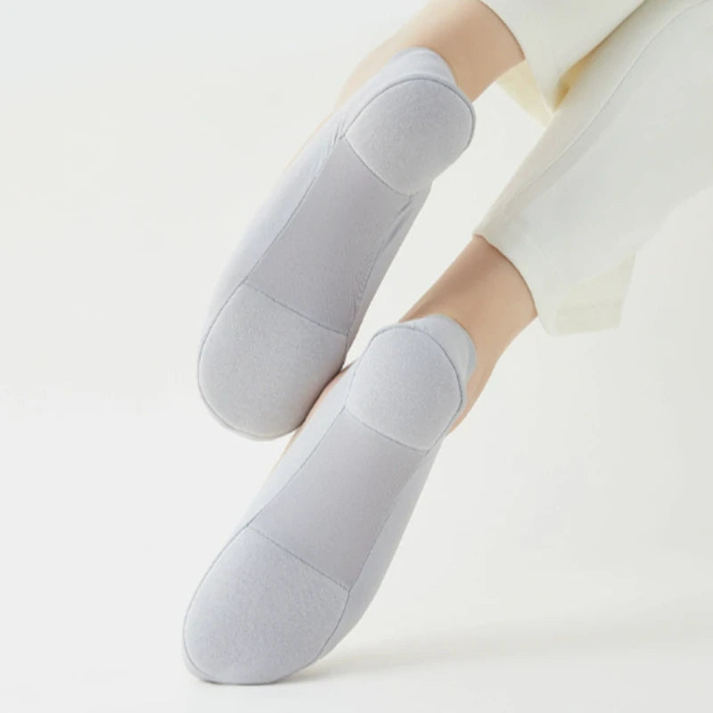 Cotton Silicone Invisible Low Cut Liner Socks - 5