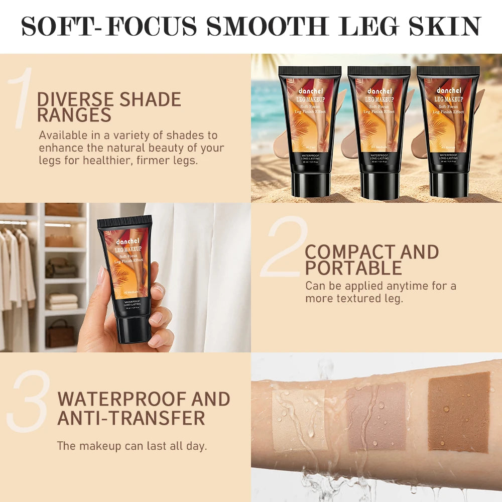 Liquid Leg Makeup Foundation Waterproof Body Concealer - 3