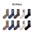 Polyester Elastane Crew Socks Graffiti Pattern Men