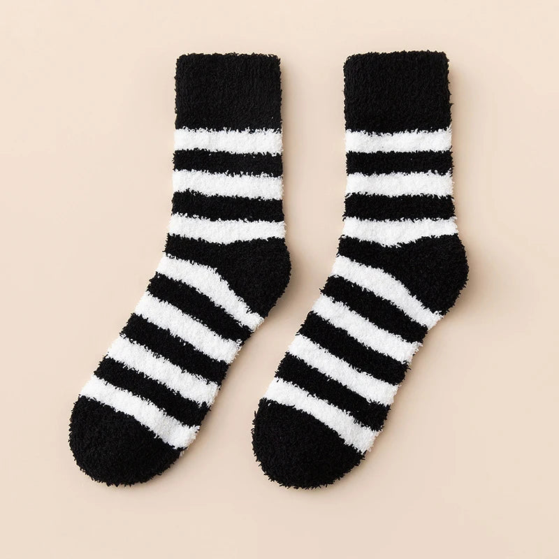 Polyester Elastane Warm Winter Crew Socks