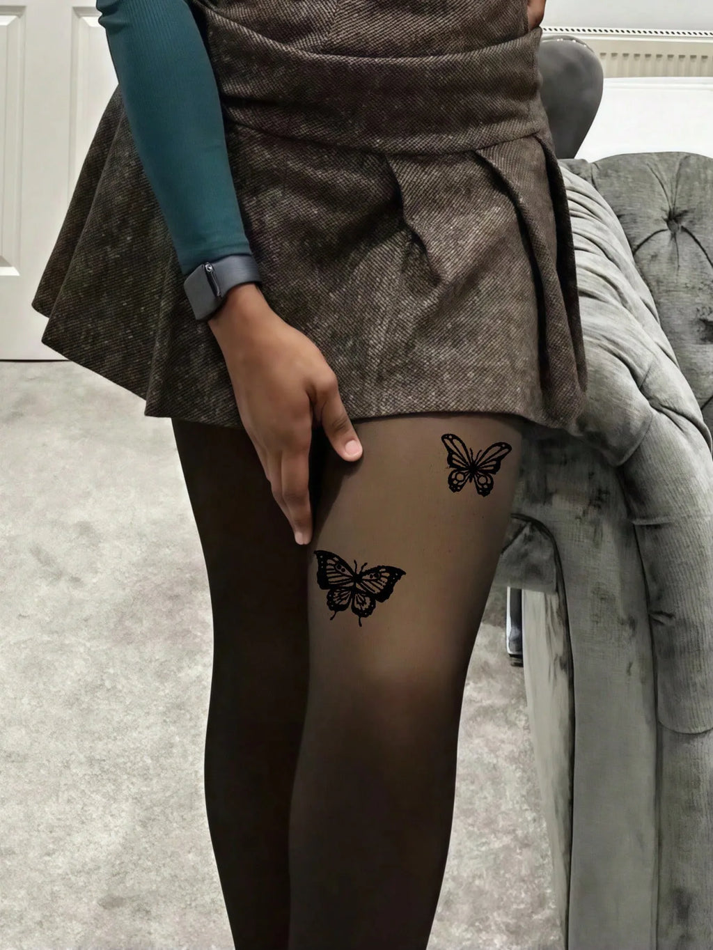 Fleece Lined Translucent Thermal Tights