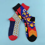 Koi Fish Print Cotton Blend Mid Calf Socks