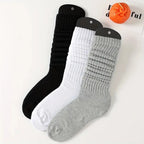 Polyester Elastane Pleated Mid Length Women Casual Socks