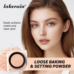 Matte Finish Loose Setting Powder Makeup With Puff