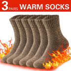 Polyester Elastane Knit Crew Socks Three Pair Set